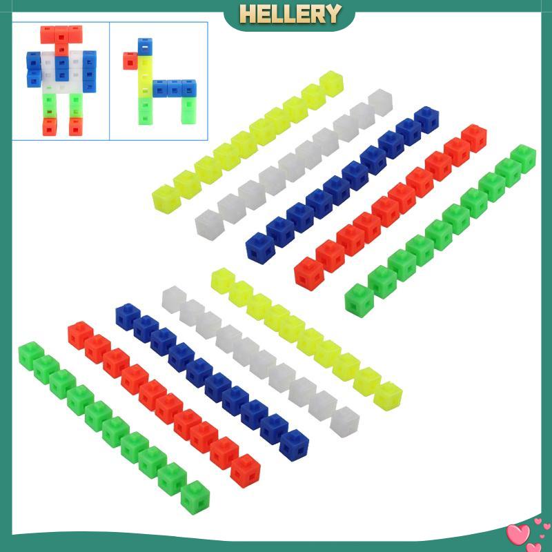 Bộ 100 Khối Lập Phương Nhiều Khớp Nối / Học Toán 5 Màu Tùy Chọn