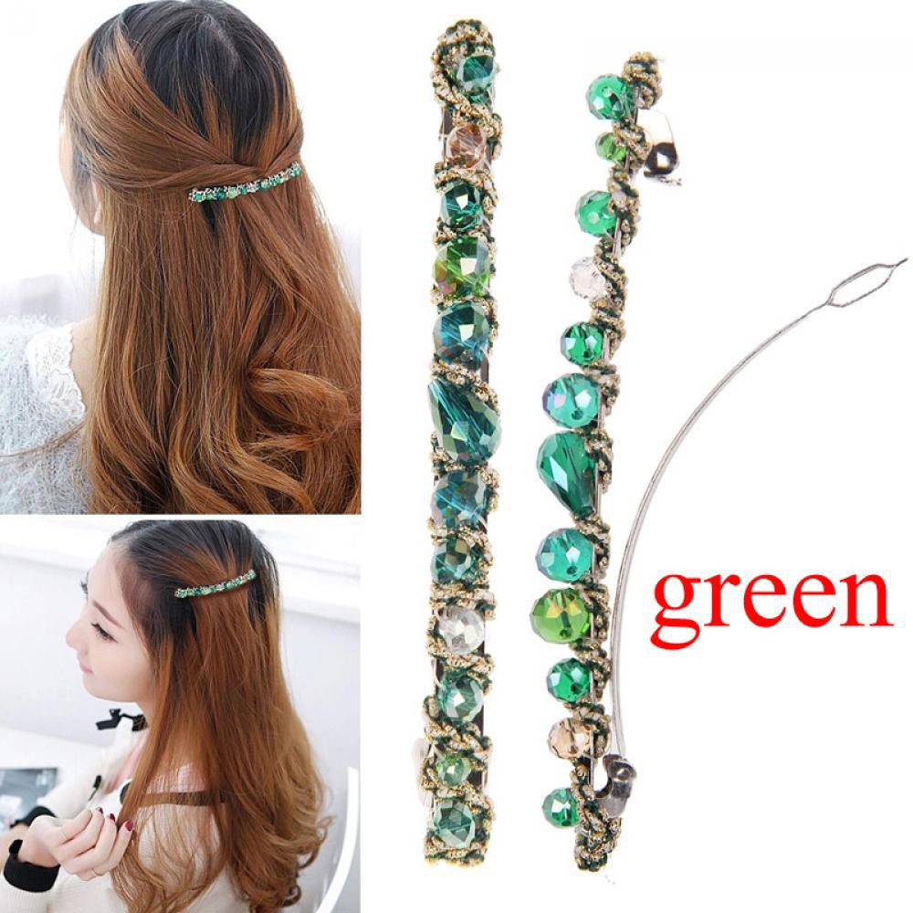 Kẹp tóc dài đính đá nhiều màu sắc phong cách nữ tính sang trọng