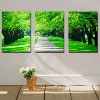 Tranh in canvas 2 hàng cây xanh(có thể làm thành 1 bức liền nhau)