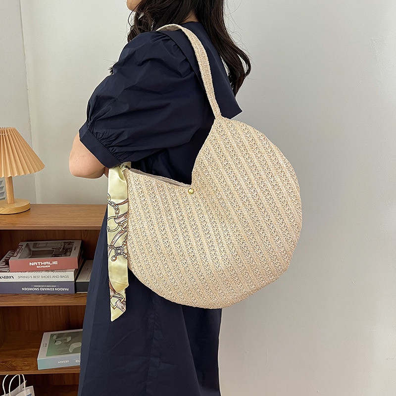 Túi Cói Đeo Vai Cỡ Lớn 2022 Thời Trang Mùa Hè Mới Cho Nữ