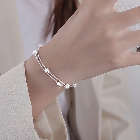 Vòng tay mạ bạc 925 cao cấp không gỉ chính hãng sang chảnh trang sức bạc CINLA VT020