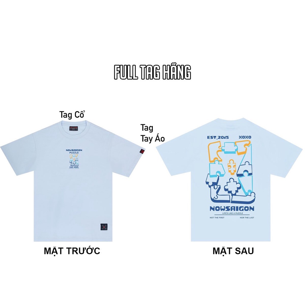 Áo Thun Unisex Nam Nữ [ZCrush] Áo Phông From Rộng Tay Ngắn Thun Cotton Nowsaigon Puzzle ZAT11 | BigBuy360 - bigbuy360.vn