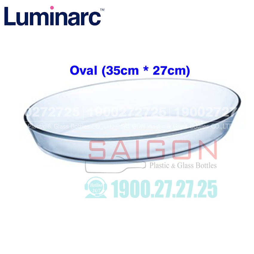 Khay Nướng Thủy Tinh Luminarc Oval J1338 , J1339 | Thùy Chọn Kích Thước ,Thủy Tinh Cao Cấp