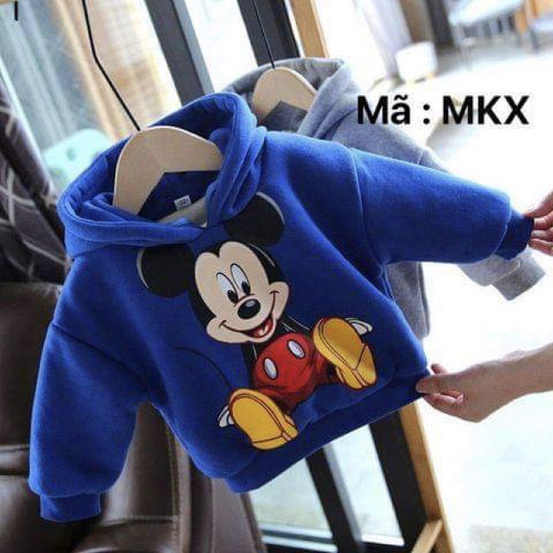 SALE ÁO HOODIE NỈ BÔNG CHO BÉ HÌNH MIKKY