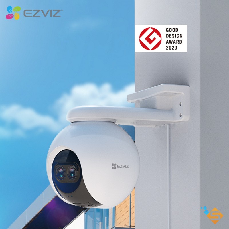 Camera wifi không dây tích hợp AI Ezviz C8PF 2MP, ống kính kép, ghi âm, xoay 360 độ - Bảo hành chính hãng 2 năm