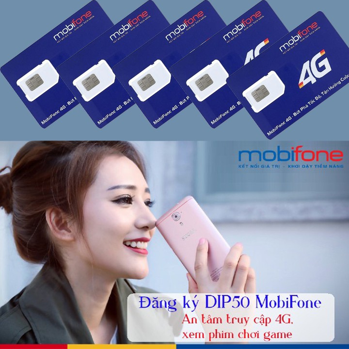 Sim KHÔNG GIỚI HẠN DATA Mobifone DIP50 [Free tháng đầu]