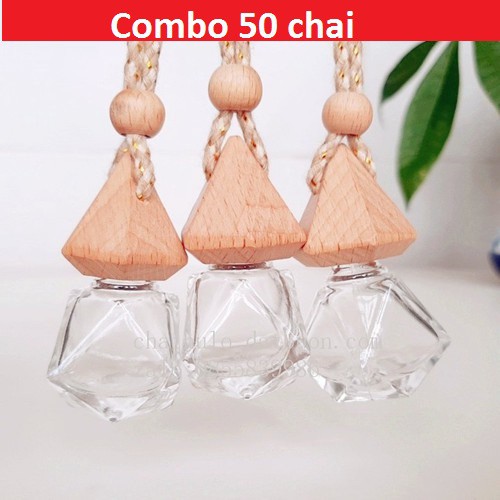 Combo 50 -100 Vỏ Chai Tinh Dầu Treo Xe Ô Tô