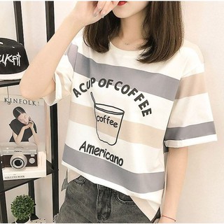 [DEAL HOT] Áo thun tay lỡ "A cup of Coffee" NL12