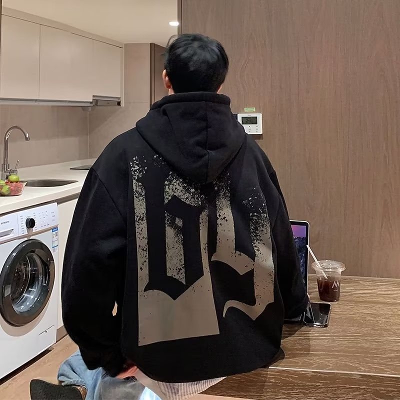 Áo hoodie Tay Dài Phong Cách Đường Phố Mỹ Cá Tính Cho Nam