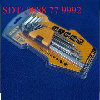 Bộ 9 lục giác đầu tròn hhk12092 1.5-10mm