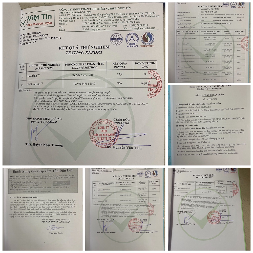 Bánh Trung Thu, bánh pía  TÂN DÂN LỢI 200g