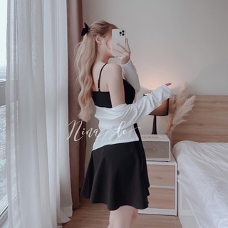 Set đầm 2s kèm khoác bigsize (55-90kg)