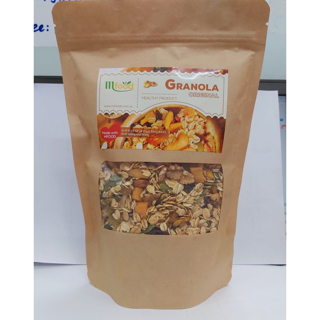 500g Granola Ăn Sáng Yến Mạch Mix 7 Loại Hạt - Ngũ cốc Giảm Cân