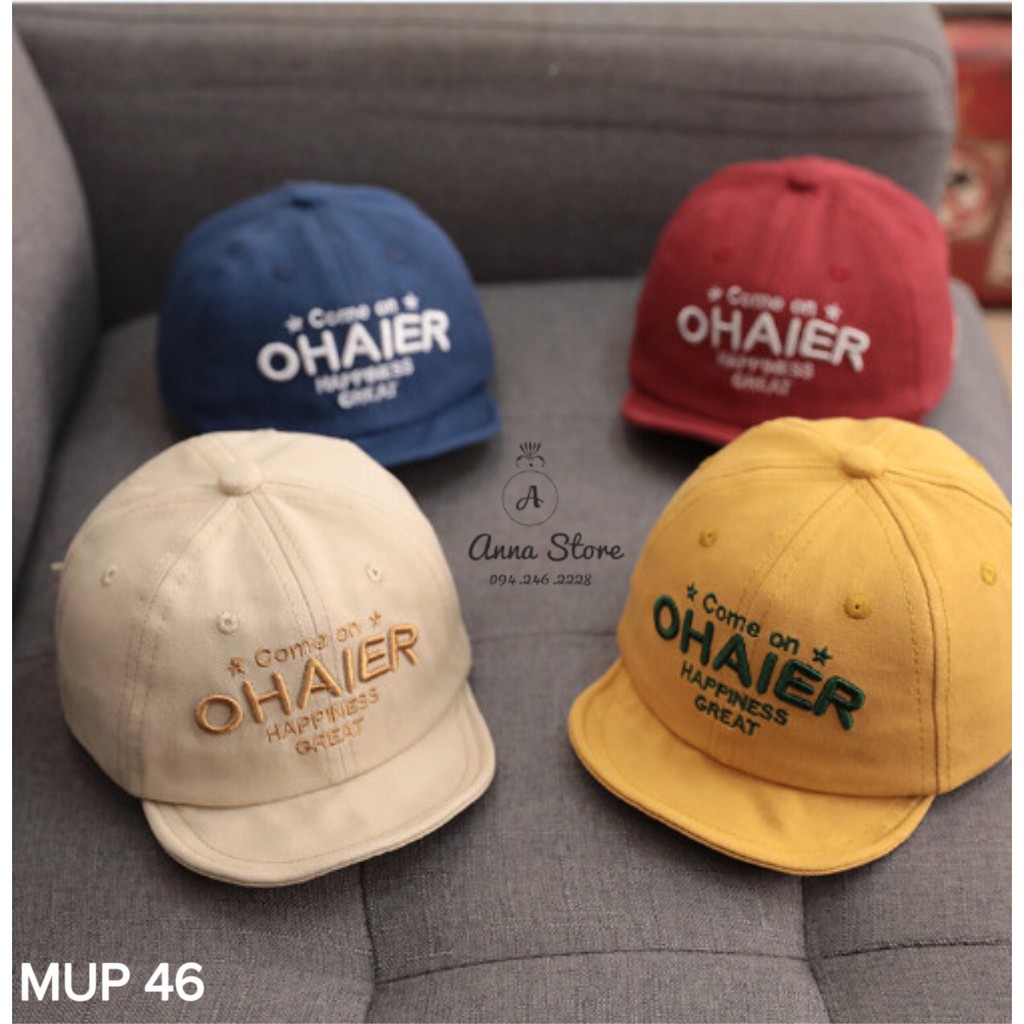 MUP 46 : mũ lưỡi trai cho bé 46-51cm ( 8m-24m)
