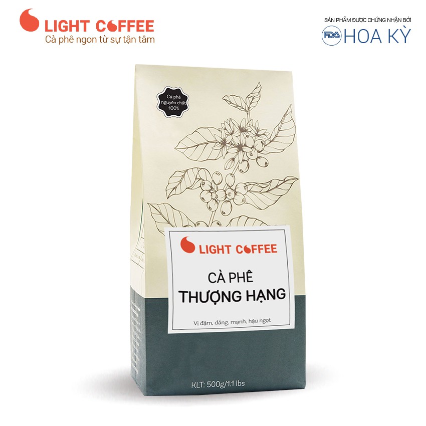 [Mã BMBAU50 giảm 7% đơn 99K] Cà phê Thượng hạng Light Coffee vị đậm, đắng mạnh, hậu ngọt Gói 500g