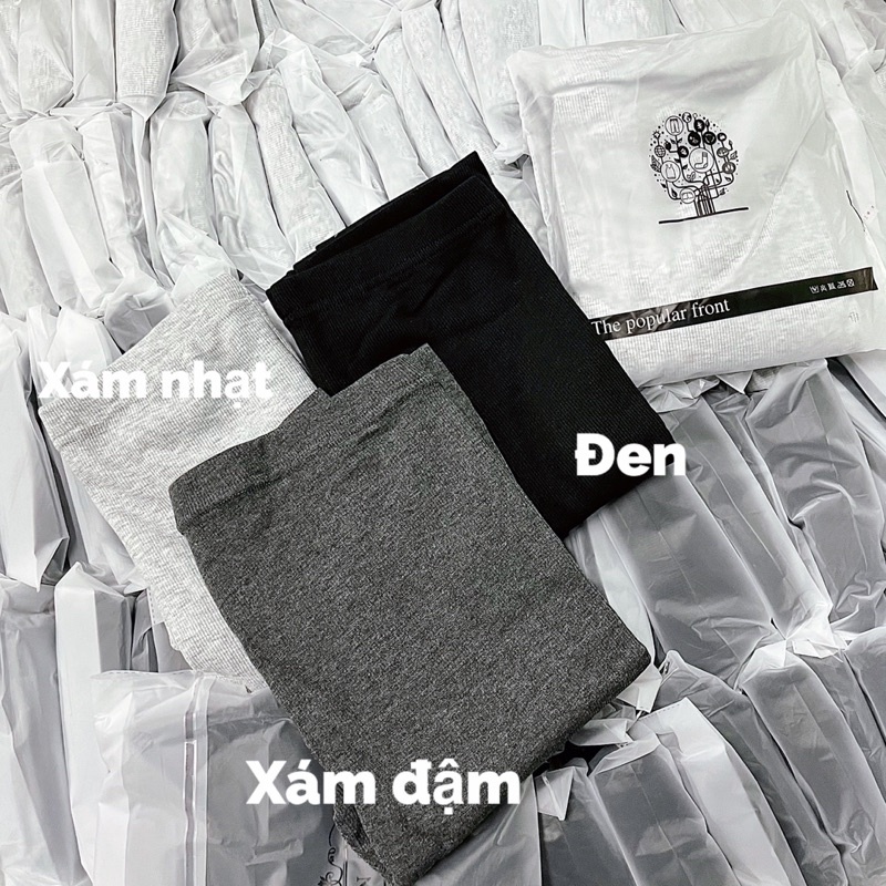 Quần legging thun tăm lót lông siêu co giãn cạp cao | BigBuy360 - bigbuy360.vn