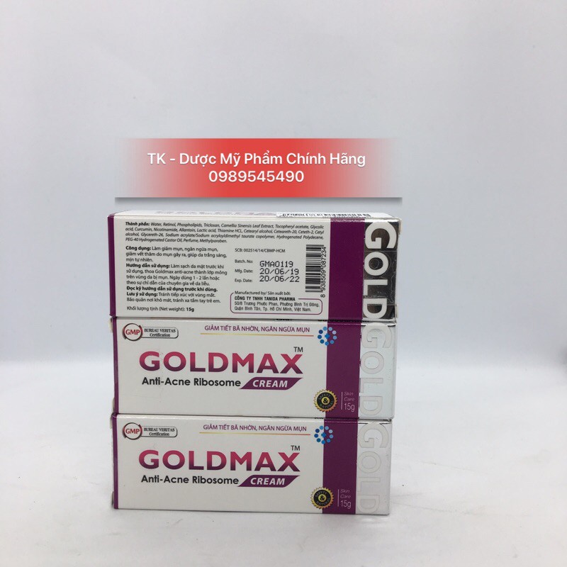 Kem Giảm Nhờn - Ngừa Mụn - GOLDMAX -15g