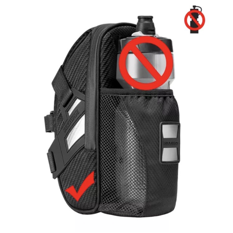 ROCKBROS Túi Yên, Túi cọc Yên xe đạp có thế gắn bình nước, chất liệu vải cứng chống thấm, vân cabon.