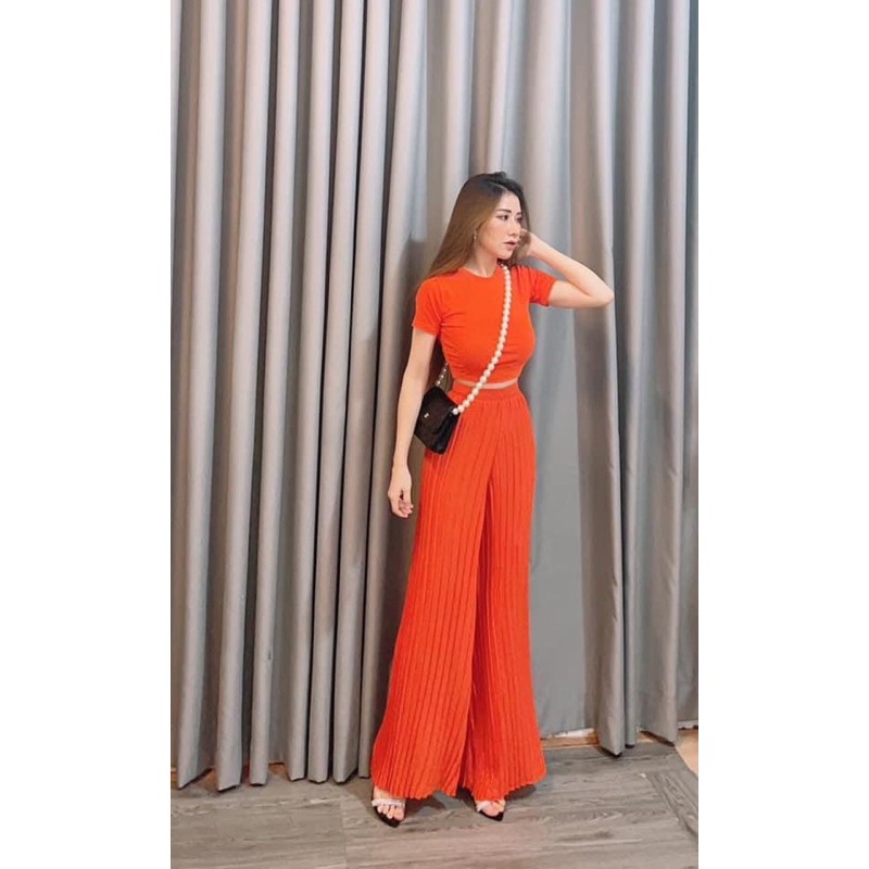 Set áo quần suông dập li