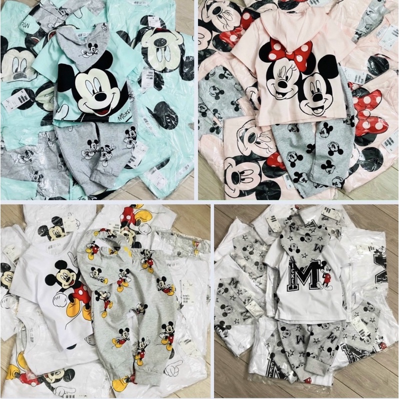 Set 3 chi tiết kèm yếm hm cho bé trai bé gái size từ 10-22 cân