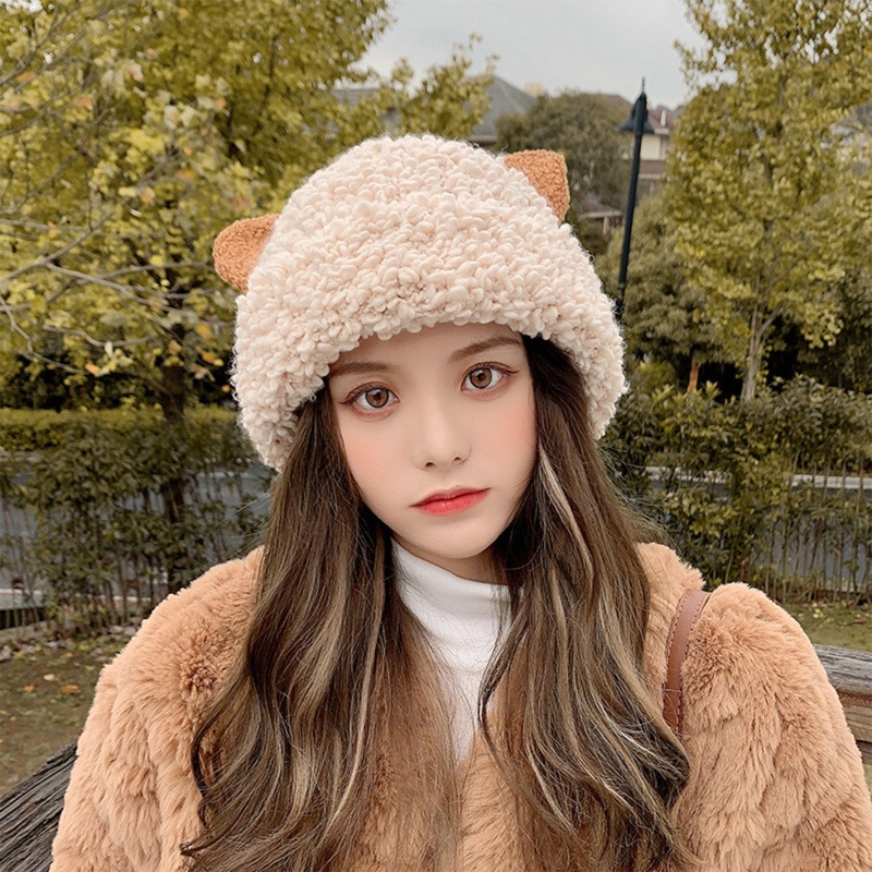 Mũ beanie Trùm Đầu Phối Tai Mèo Thời Trang Cho Nam Và Nữ