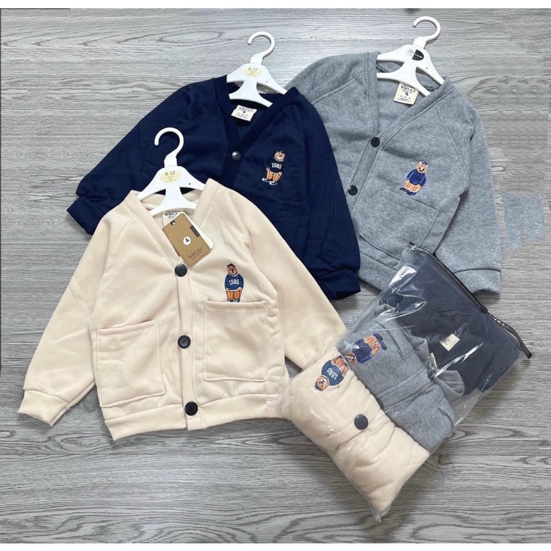 COMBO 3 ÁO CADIGAN GẤU WHO CHO BÉ