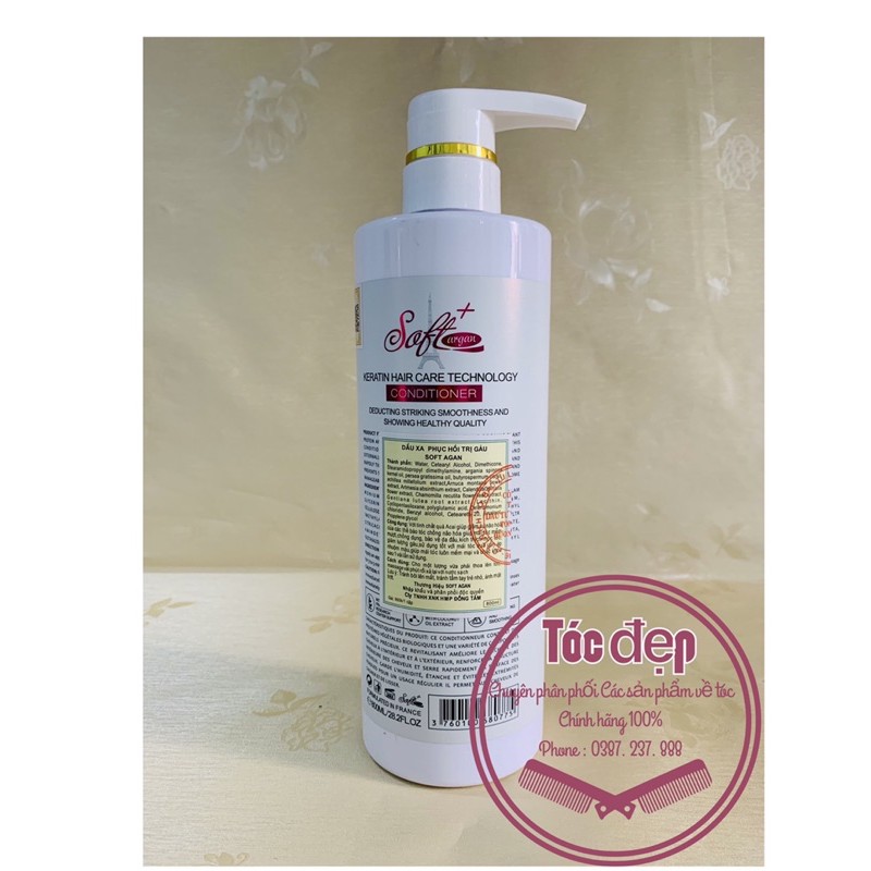 Cặp dầu gội & dầu xả Soft Agran ACAL Collagen 800ml/chai