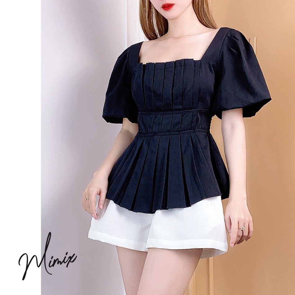 Áo peplum xếp ly ngực MIMIX CC0145