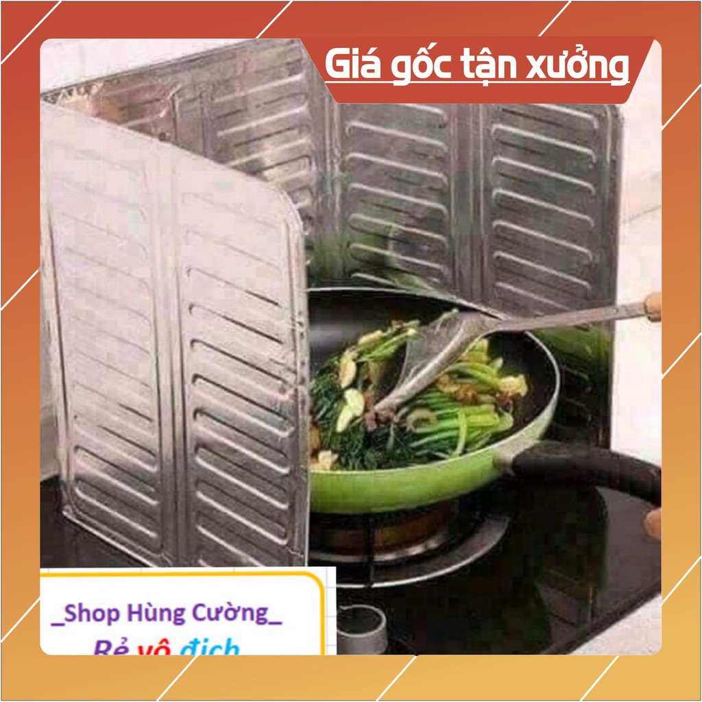 {Giá sỉ} Tấm chắn Dầu, Mỡ, chắn Gió, giữ nhiệt Bếp Ga (Chất liệu Nhôm)