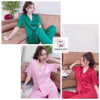 Đồ ngủ 50-100kg bigsize cao cấp kiểu dáng đẹp vải satin lạnh mặc cực thích
