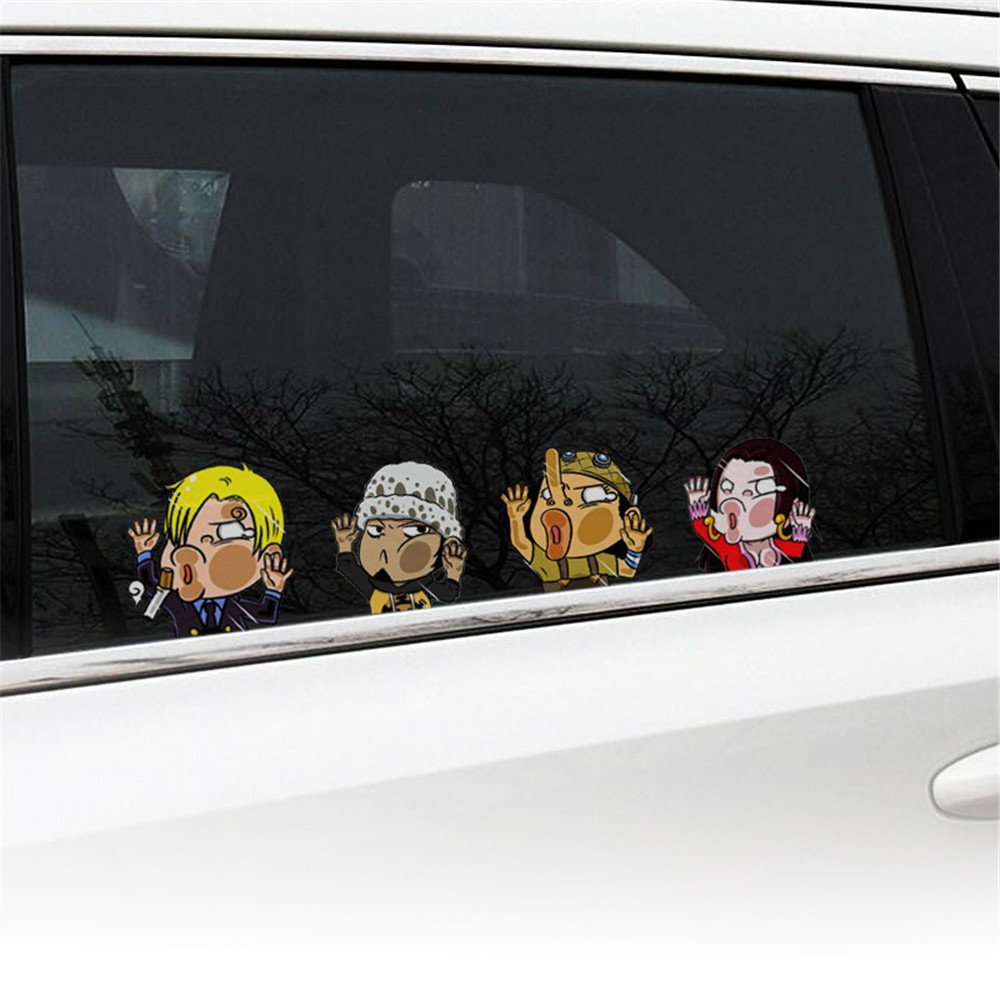 CREATIVE Sticker Dán Kính Xe Hơi Hình One Piece Vui Nhộn