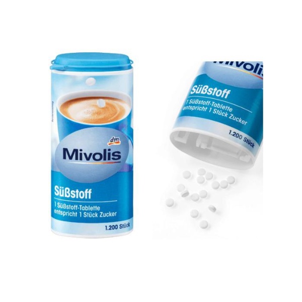 Đường ăn kiêng Mivolis 1200 viên Đức dành cho người tiểu đường, giảm cân - Dobby