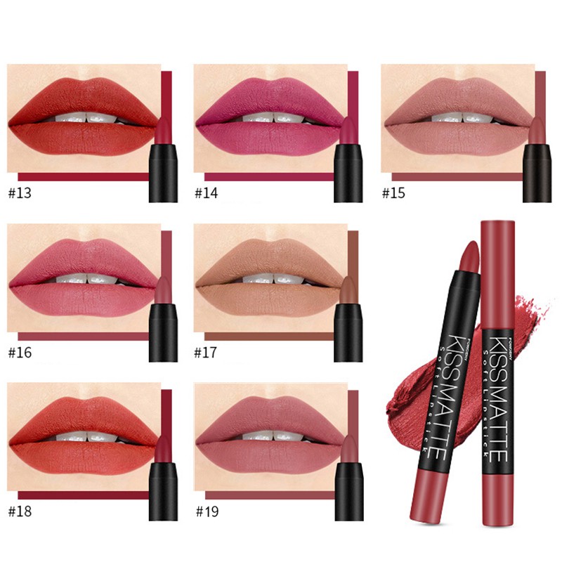(Hàng Mới Về) Son Môi Dưỡng Ẩm Lâu Trôi Không Thấm Nước Thiết Kế Xoay 18 Màu Lựa Chọn | BigBuy360 - bigbuy360.vn