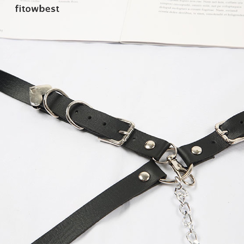 Dây Đeo Thắt Lưng Giả Da Phong Cách Gothic Punk Cá Tính Dành Cho Nữ
