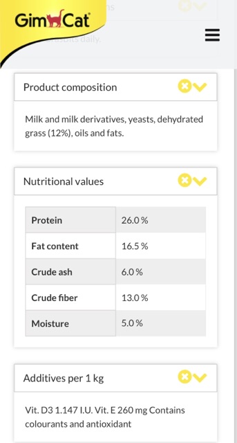 vitamin cho mèo - Gimcat Gras Bits cỏ viên 425gr