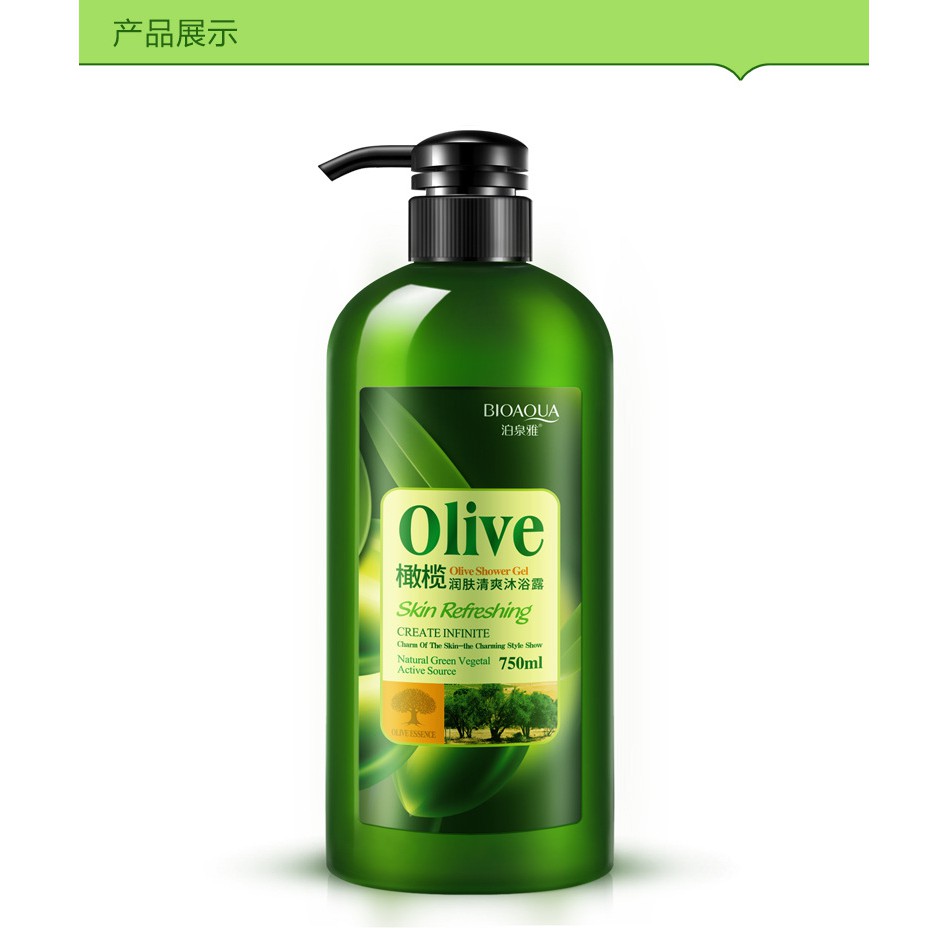 Sữa Tắm Dưỡng Ẩm Bioaqua Chiết Xuất Olive 750ml