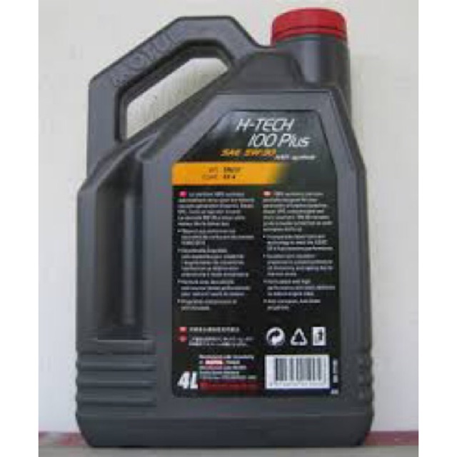 Nhớt tổng hợp ô tô Motul H-Tech 100 plus 5w30 4L SN