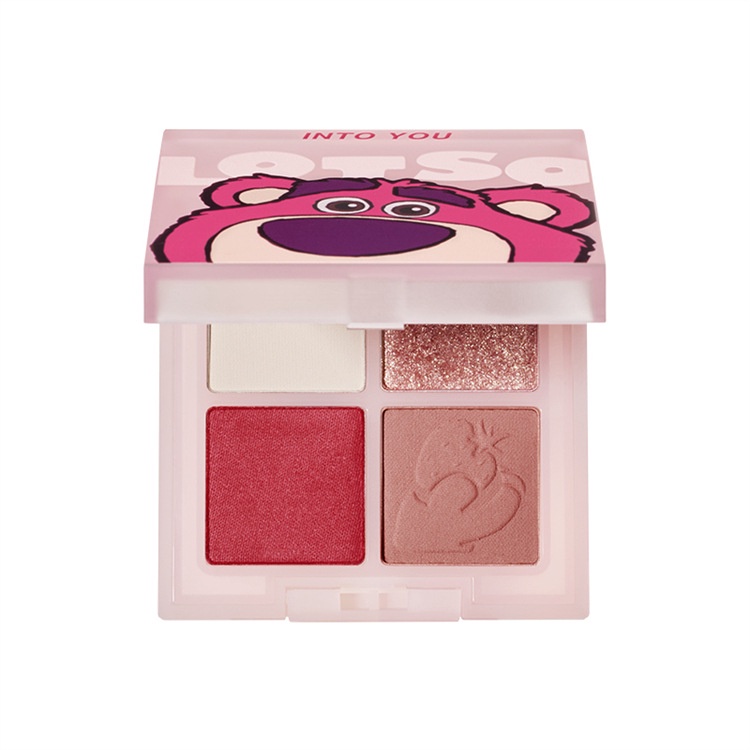Bảng Phấn Mắt 4 Màu Lì Ánh Kim INTO YOU Strawberry Bear