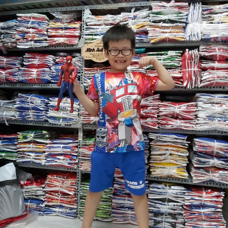 Bộ quần áo thời trang trẻ em hình người máy