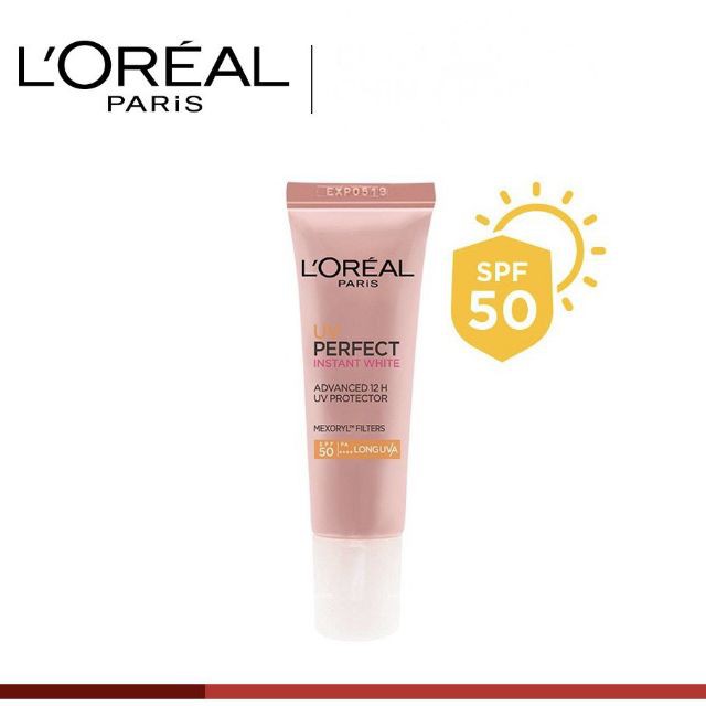 Kem chống nắng dưỡng da trắng sáng tức thì L'Oreal UV Perfect Instant White SPF50 PA++++ 15ml
