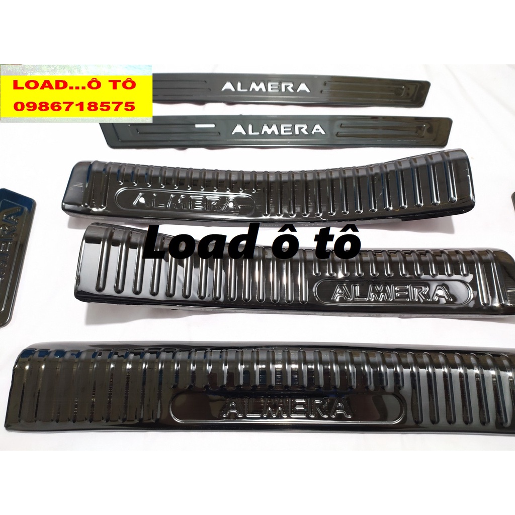 Ốp Bậc Chân, Nẹp Bước Chân Xe Nissan Almera 2023-2021 Mẫu Titan Cao Cấp