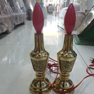 Cặp đèn đồng cao 22cm