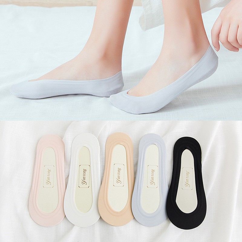 Set 3 đôi tất vô hình bảo vệ 360 độ chống trơn trượt cho nữ