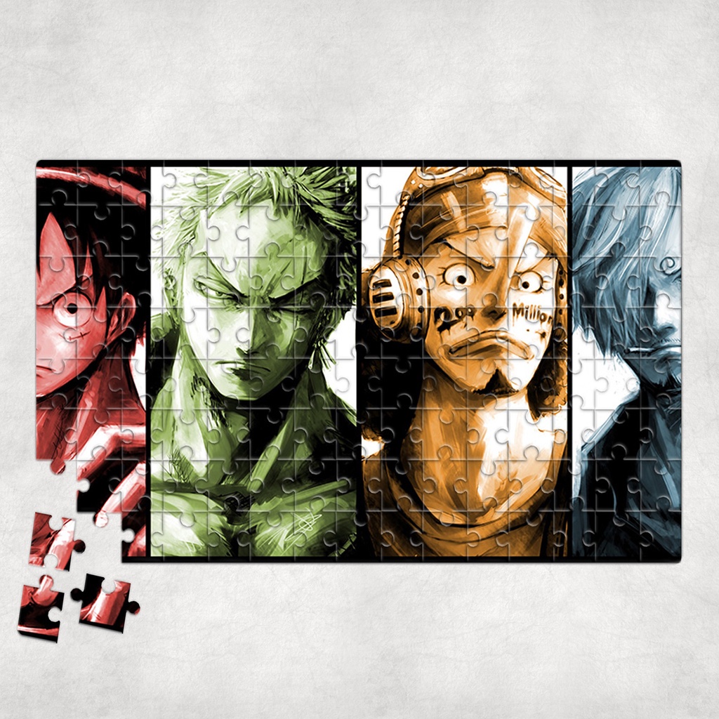 Tranh ghép hình A4, A5 Anime, xếp hình ONE PIECE WALLPAPER - Mẫu 2