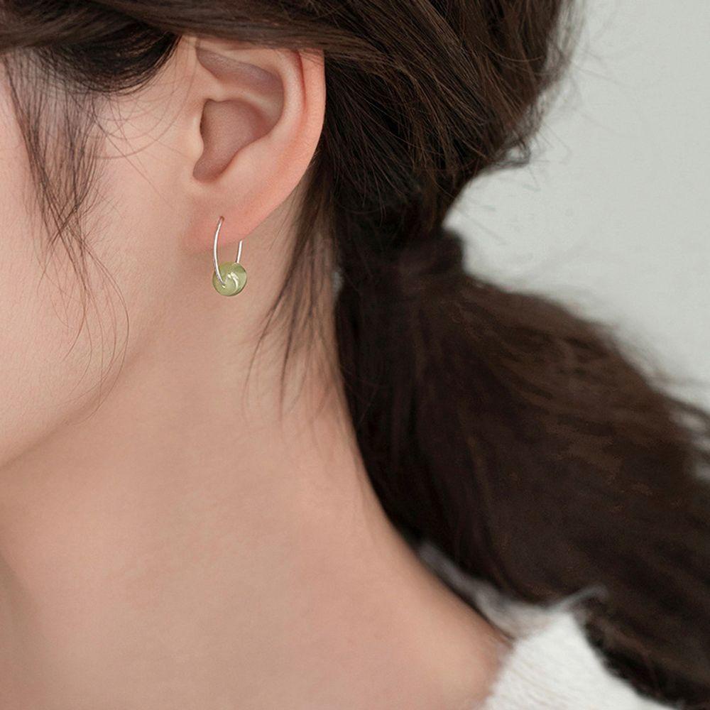 Khuyên Tai Hình Tròn Phong Cách Trung Hoa Đơn Giản Thời Trang Mùa Hè Cho Nữ