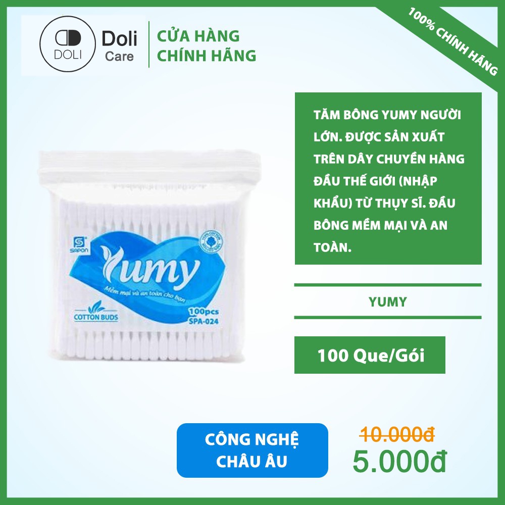 Tăm bông Yumy người lớn  Chính hãng