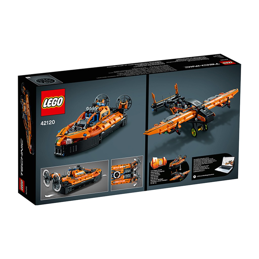 Đồ Chơi Lắp Ráp LEGO TECHNIC Ca nô Đệm Khí Cứu Hộ 42120 Cho Bé Trên 8 Tuổi