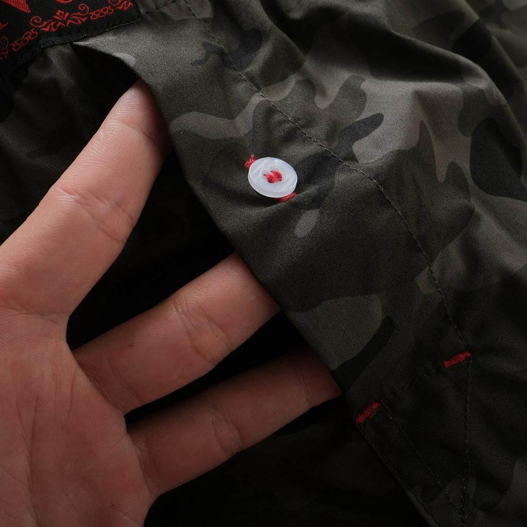 Quần đùi nam có túi kate họa tiết, quần ngủ nam thoáng mát