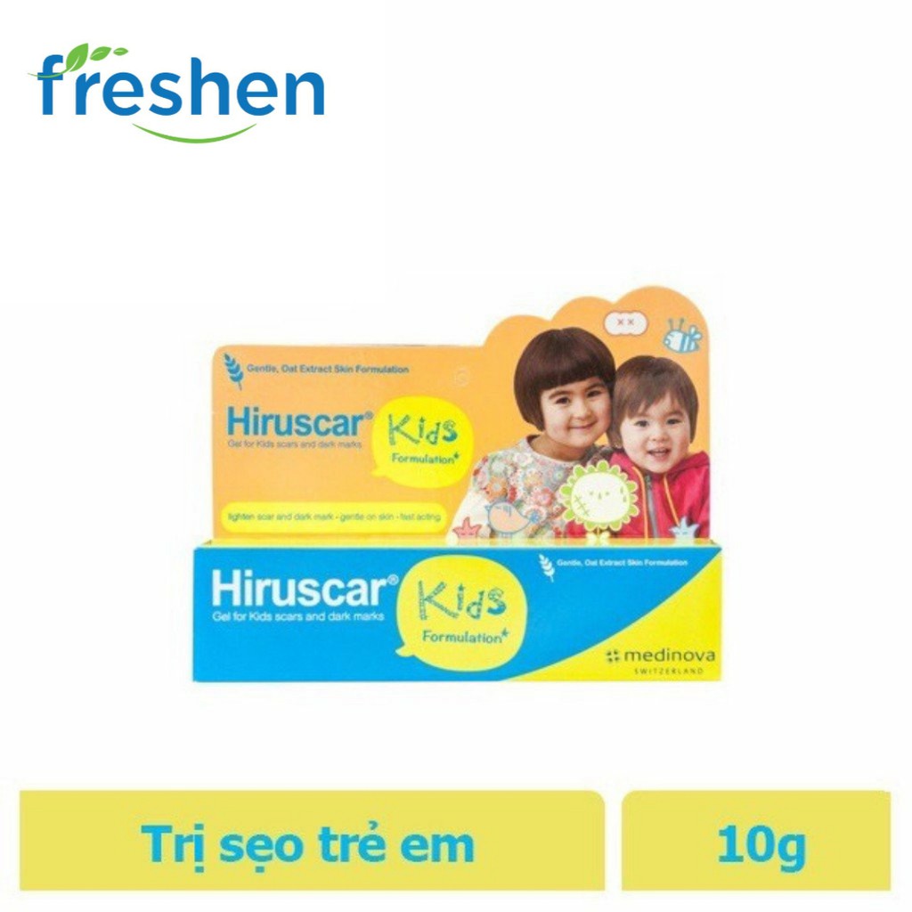 Gel cải thiện sẹo và vết thâm ngứa trẻ em Hiruscar Kids 10g