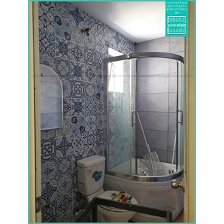Decal gạch bông Set Men Lam